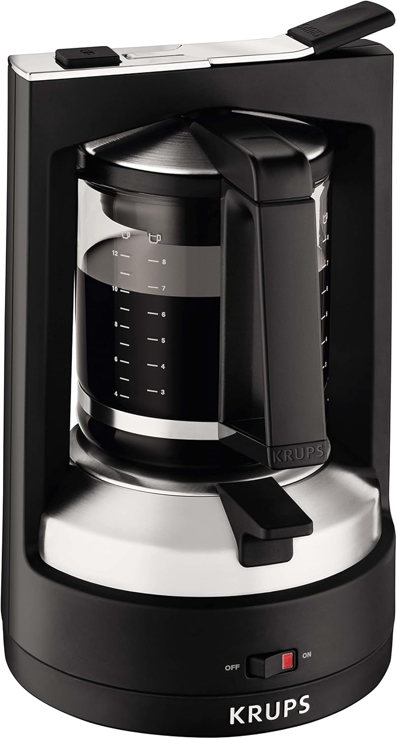 Krups KM4689 Filterkaffeemaschine T8 | 850 Watt | Automatische Abschaltung | 8-12 Tassen | Beleuchteter Ein-/ Ausschalter | Schwarz