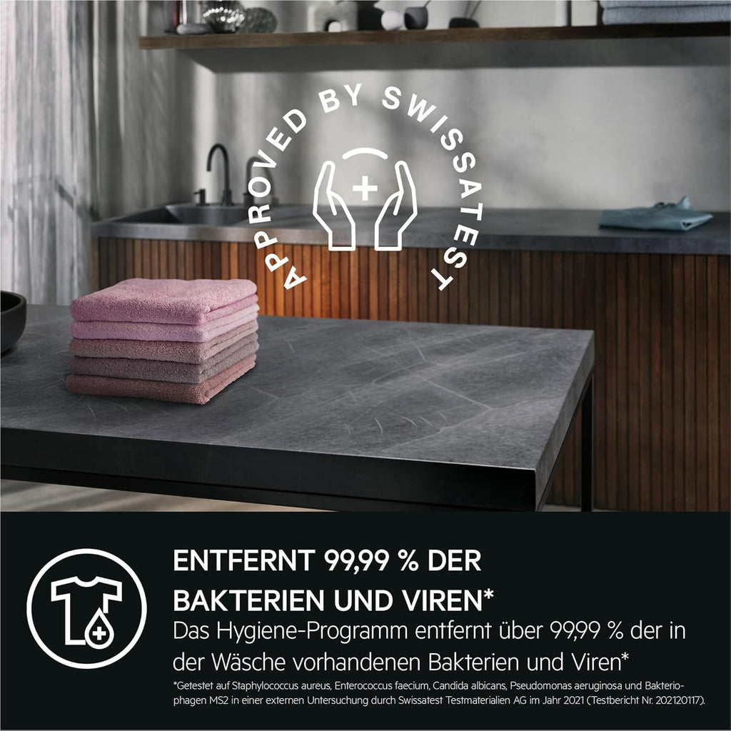 AEG L7WBA60680 Waschtrockner / DualSense - schonende Pflege / 8 kg Waschen / 5 kg Trocknen / D / energiesparend / Mengenautomatik / Nachlegefunktion / ProSteam - Auffrischfunktion / 1600 U/min Weiß
