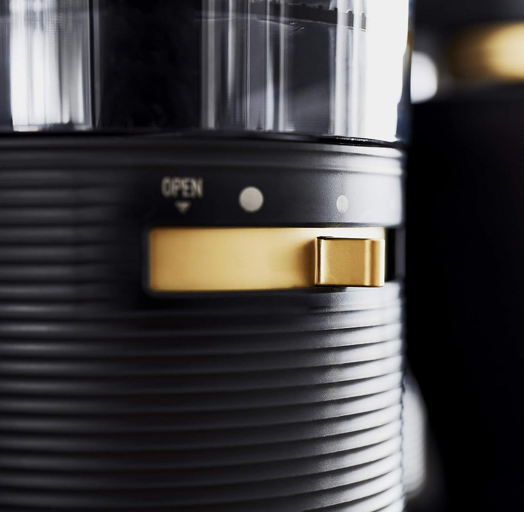 Melitta EPOS Kaffeemaschine mit Mahlwerk, schwarz-silber