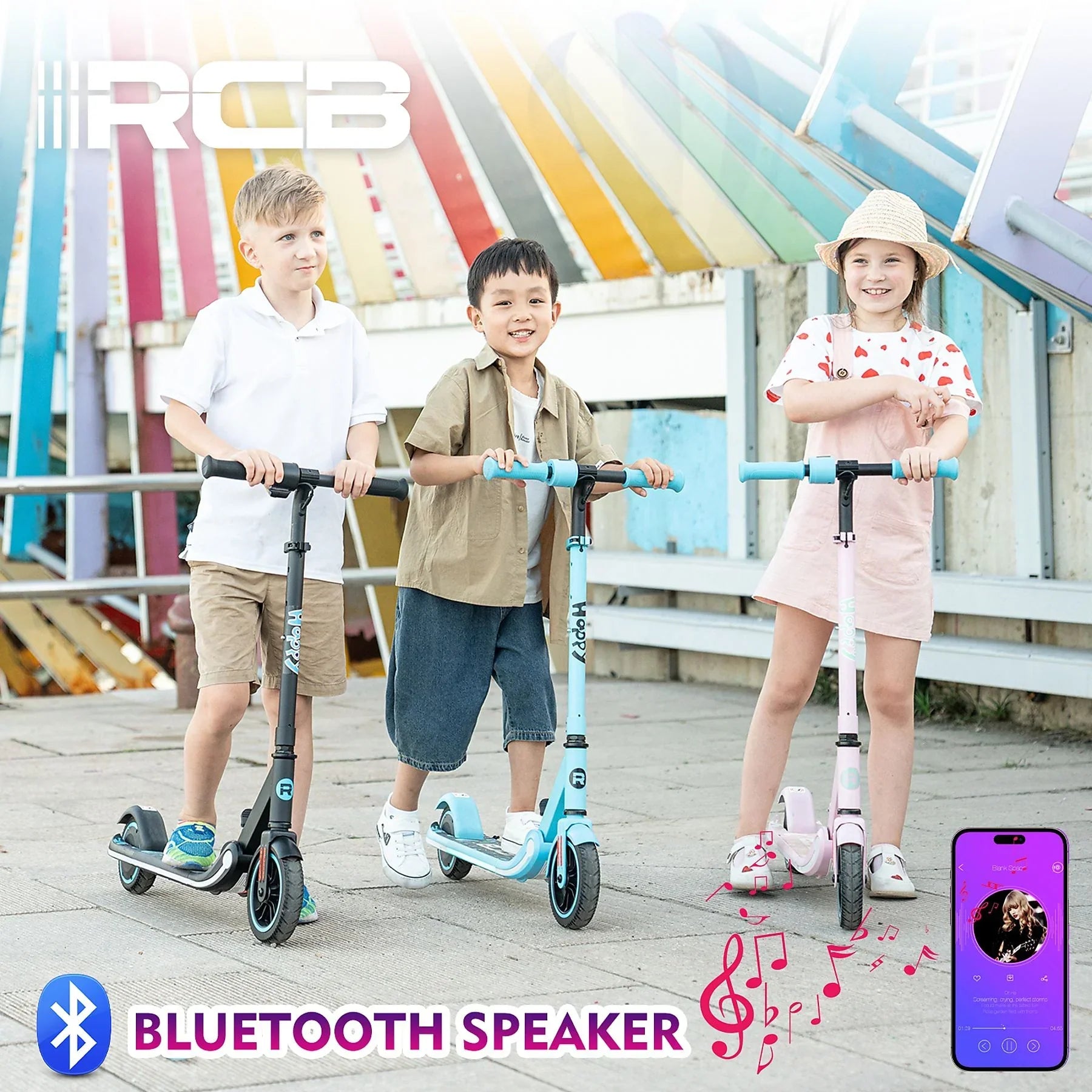 RCB R11 Kid E-scooter mit RCB Logo - Leichter Elektroroller für Kinder