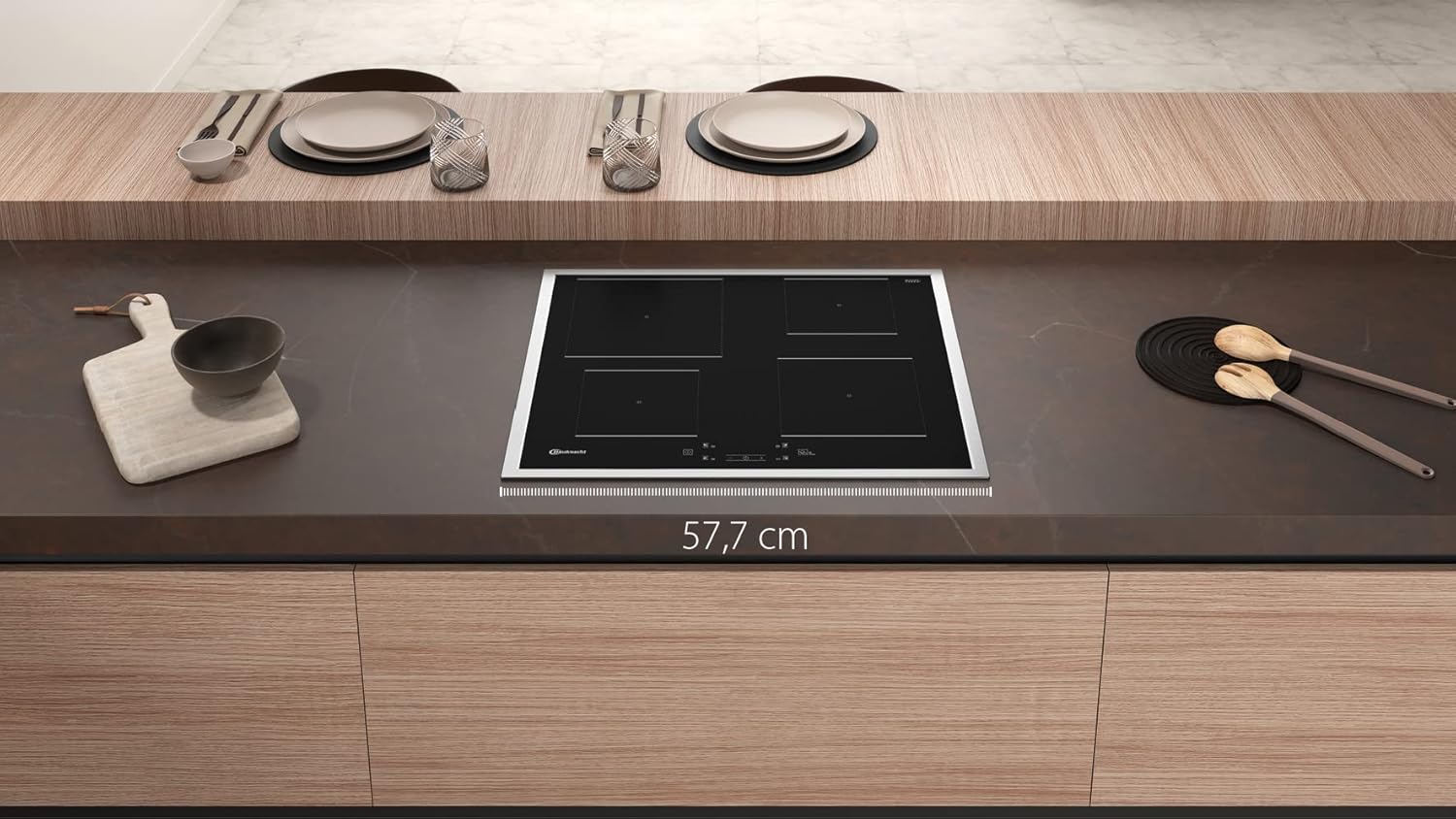 Bauknecht Induktions-Kochfeld BQ 2760S FT / Booster/ Touch Control /Simmer-Funktion / Restwärmeanzeige/ flacher Edelstahl-Rahmen