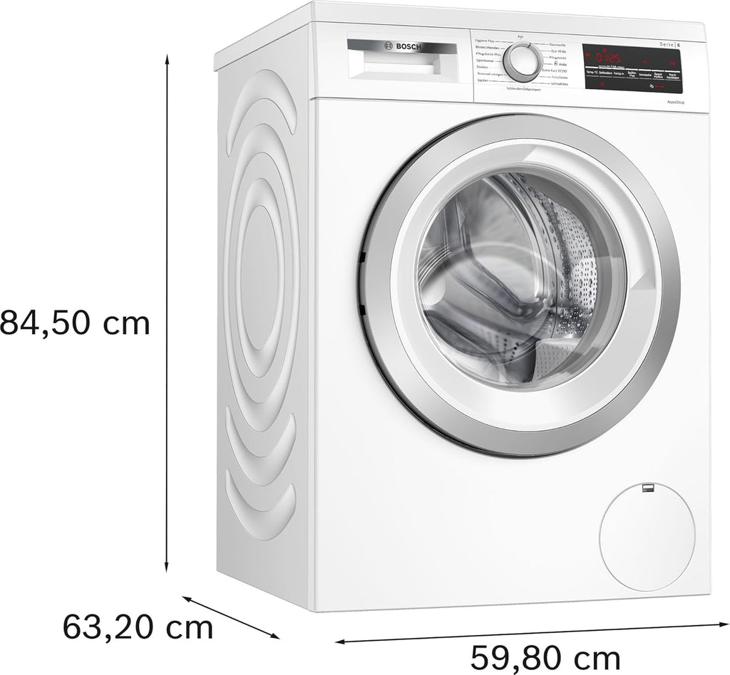 BOSCH WAN28127 Waschmaschine Serie 4, Frontlader mit 8kg Fassungsvermögen, 1400 UpM, Iron Assist, Active Water Plus, EcoSilence Drive, Speed Perfect, Weiß, 60cm