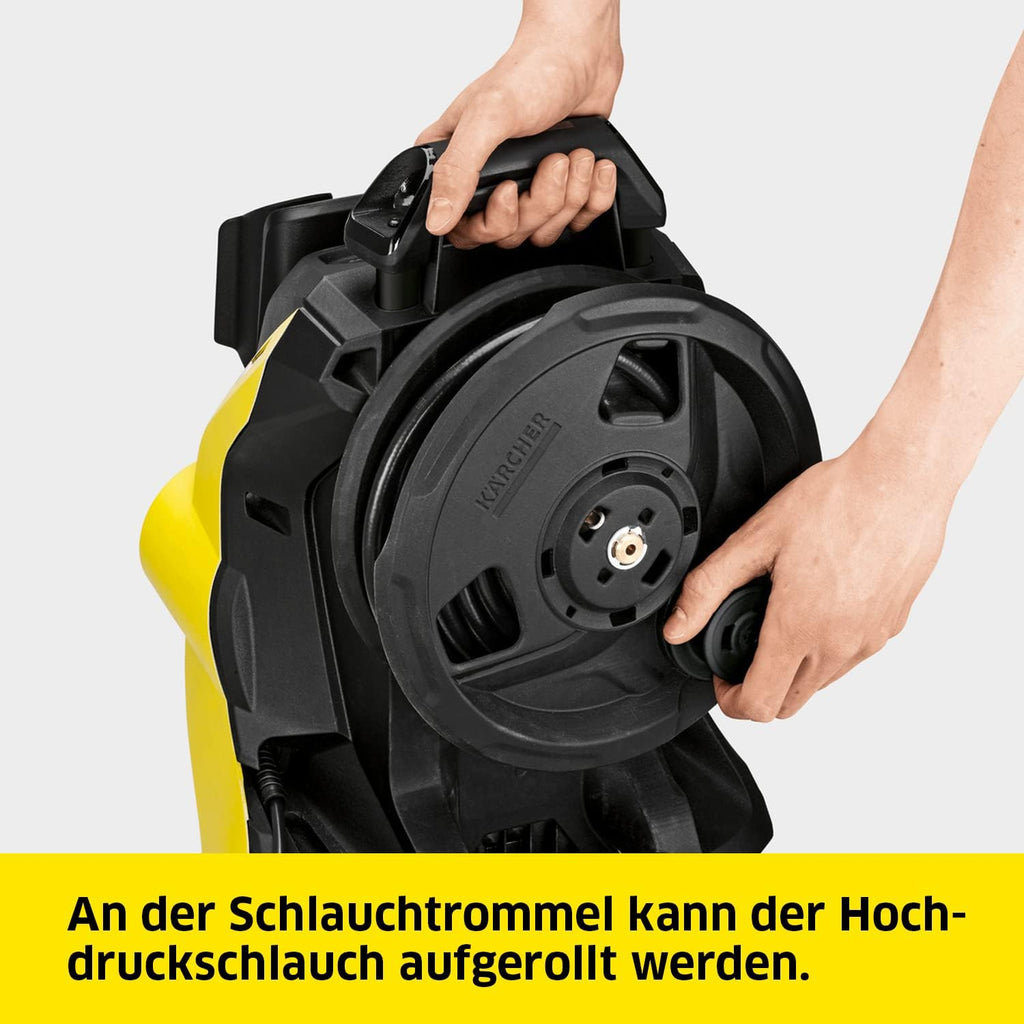 Krcher Hochdruckreiniger K 5 Compact, Druck: max. 145 bar, Durchfluss: max. 500 l/h, Flchenleistung: 40 m/h, Wasserfilter, Gewicht: 12 kg, Hochdruckschlauch und -pistole, Dreckfrser, Strahlrohr