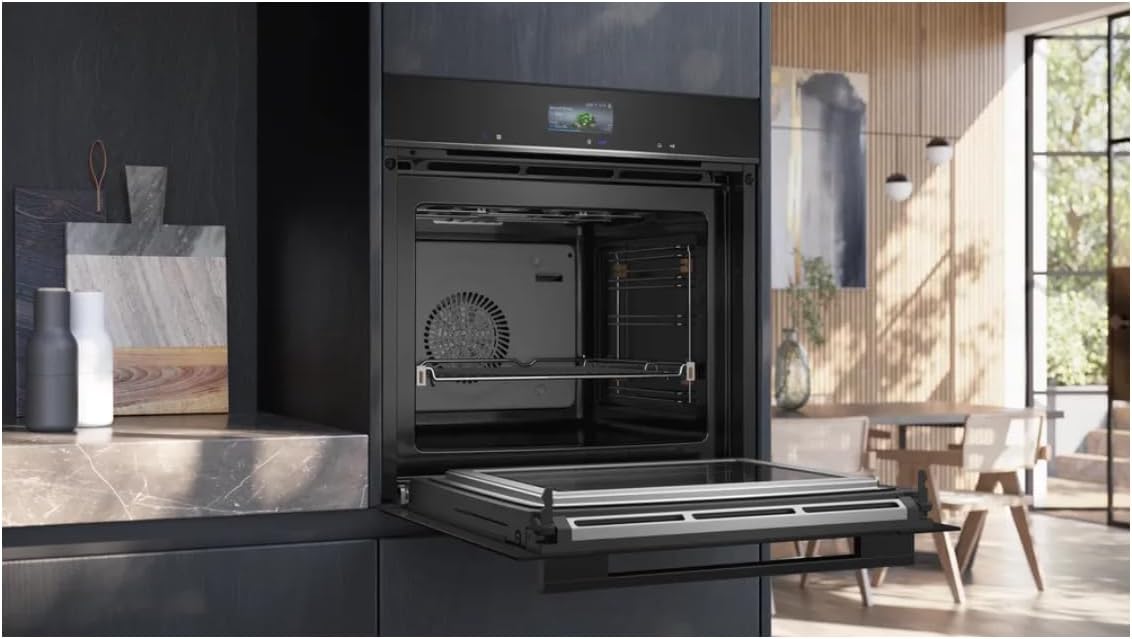 Siemens HB572ABS3, iQ300, Einbau-Backofen 60 x 60 cm, Air Fry, activeClean Pyrolyse Selbstreinung, LED-Touchbedienung, 3D Heißluft, Schnellaufheizung, cookControl10 Automatikprogramme, Edelstahl