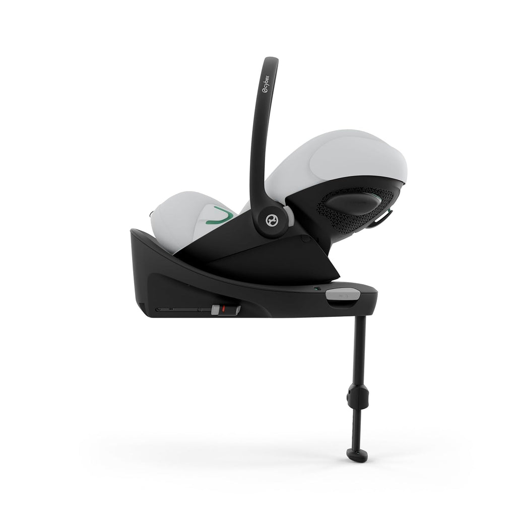 CYBEX Gold Babyschale Cloud G i-Size Comfort, Inkl. Neugeboreneneinlage, Ab Geburt bis ca. 24 Monate, Für Kinder ab 40 cm bis 87 cm, Max. 13 kg, Moon Black