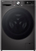LG W4WR7096YB, Klasse D, Frontlader-Waschtrockner 9 - 6 kg, 62 x 60 x 85 cm, Wi-Fi, AI Direct Drive, Tiefenreinigung mit Dampf, TurboWash 360, Große Kapazität, Außentür aus gehärtetem Glas, Weiß