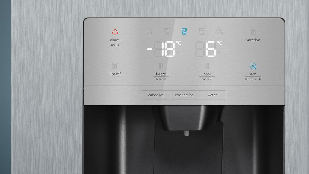 SIEMENS KF96NVPEA iQ300 Multi-Door-Kühlschrank, 183 x 91 cm, 405 L Kühlen & 200 L Gefrieren, hyperFresh längere Frische, noFrost nie wieder abtauen, superCooling schnellere Kühlung