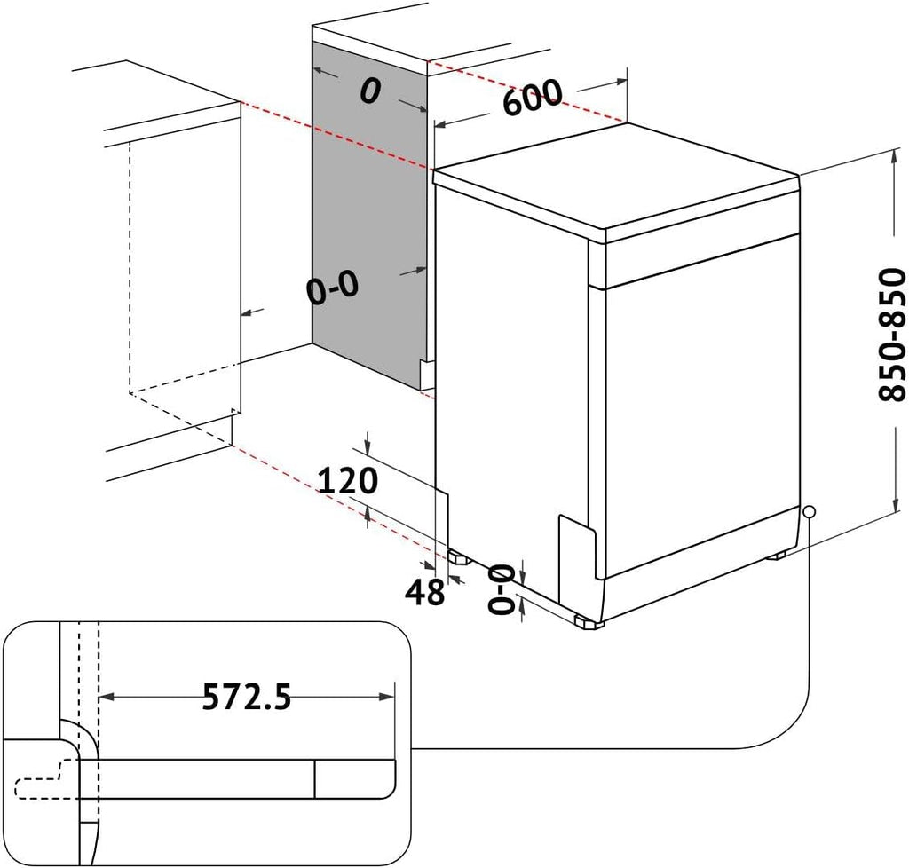 Bauknecht B2F HD624 A Freistehender Geschirrspüler/ 60 CM/ 14 Maßgedecke/Hygieneprogramm/Vollwasserschutz/Startzeitvorwahl