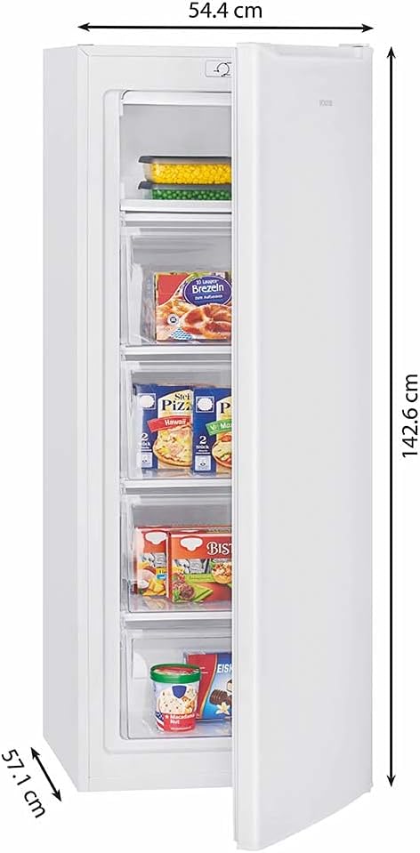Bomann Gefrierschrank | Tiefkühlschrank | Freezer | Nutzinhalt 168 Liter | wechselbarer Türanschlag | 4 Sterne Gefrierraum | GS 7340 inox