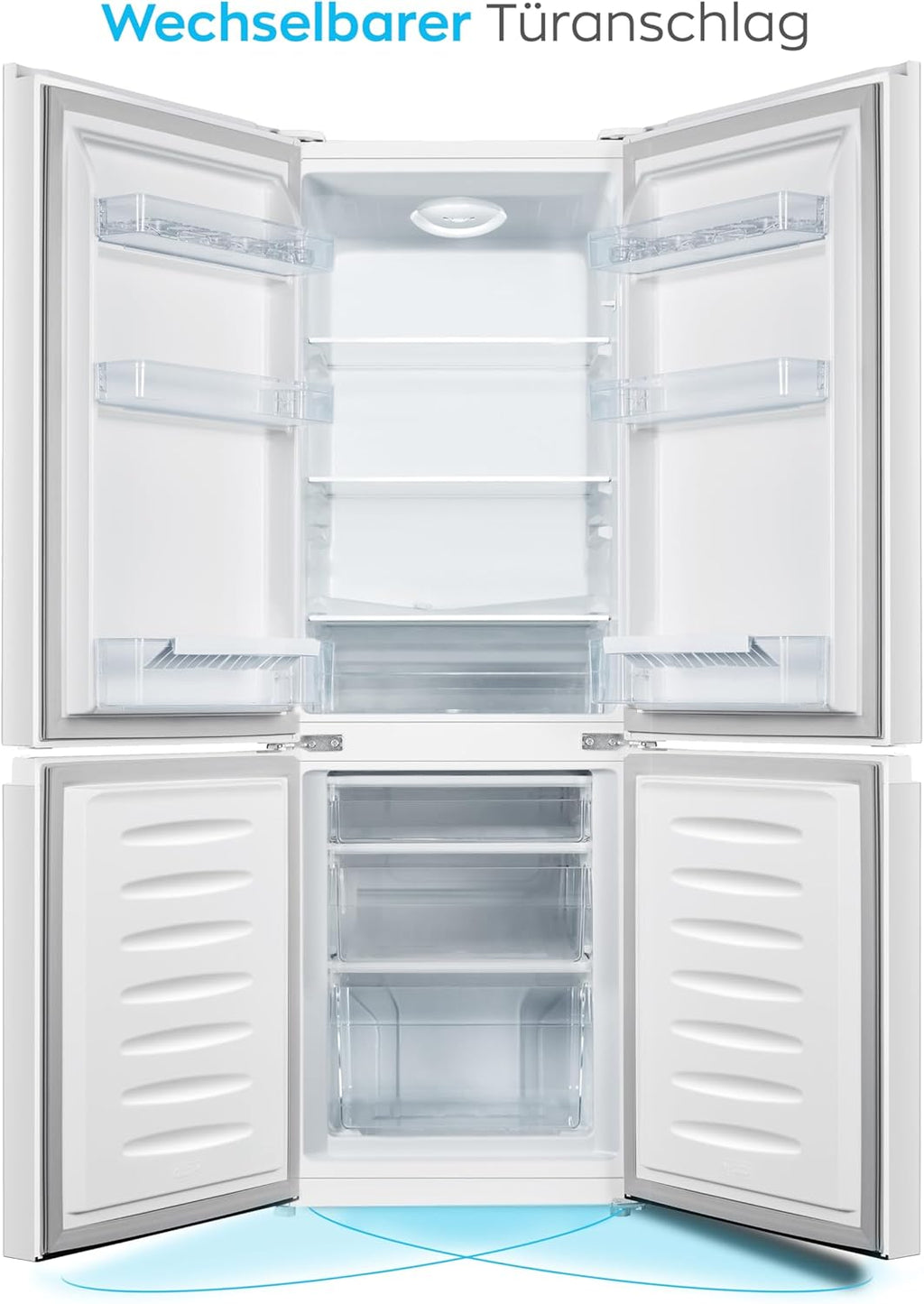 Heinrich´s Kühlgefrierkombination 175Liter, Kühlvolumen 122L, Gefrierfach 53L,LED Innenraumbeleuchtung, Kühlschrank Türanschlag wechselbar, leise 39dB,große Tiefkühlboxen, 7 Temperaturstufen, schwarz