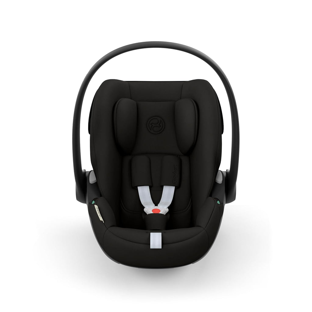 CYBEX Gold Babyschale Cloud G i-Size Comfort, Inkl. Neugeboreneneinlage, Ab Geburt bis ca. 24 Monate, Für Kinder ab 40 cm bis 87 cm, Max. 13 kg, Moon Black