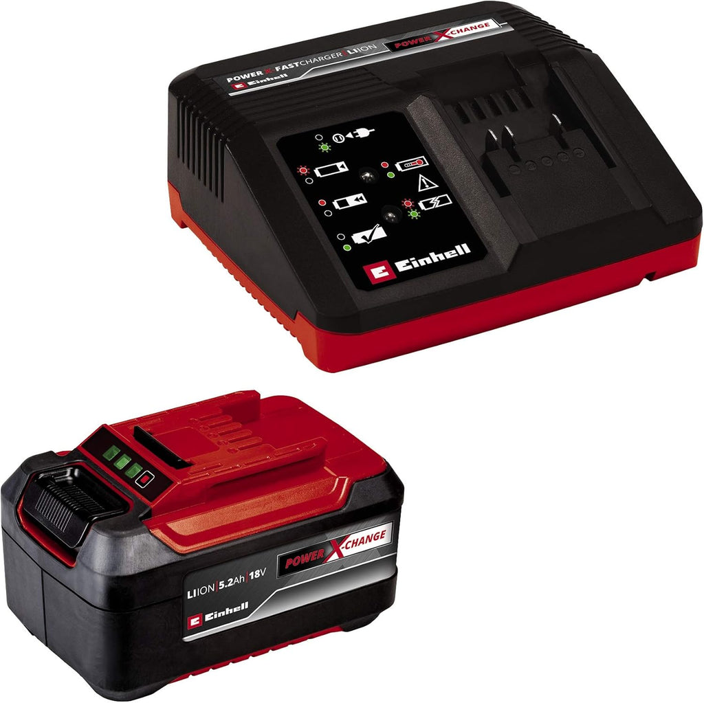 Einhell Akku-Rasenmher GE-CM 18/33 Li Kit Power X-Change (18 V, 33 cm Schnittbreite, bis 200 m, Brushless, 30L Fangkorb, 25-65 mm Schnitthhe, inkl. 4,0 Ah Akku + Ladegert)