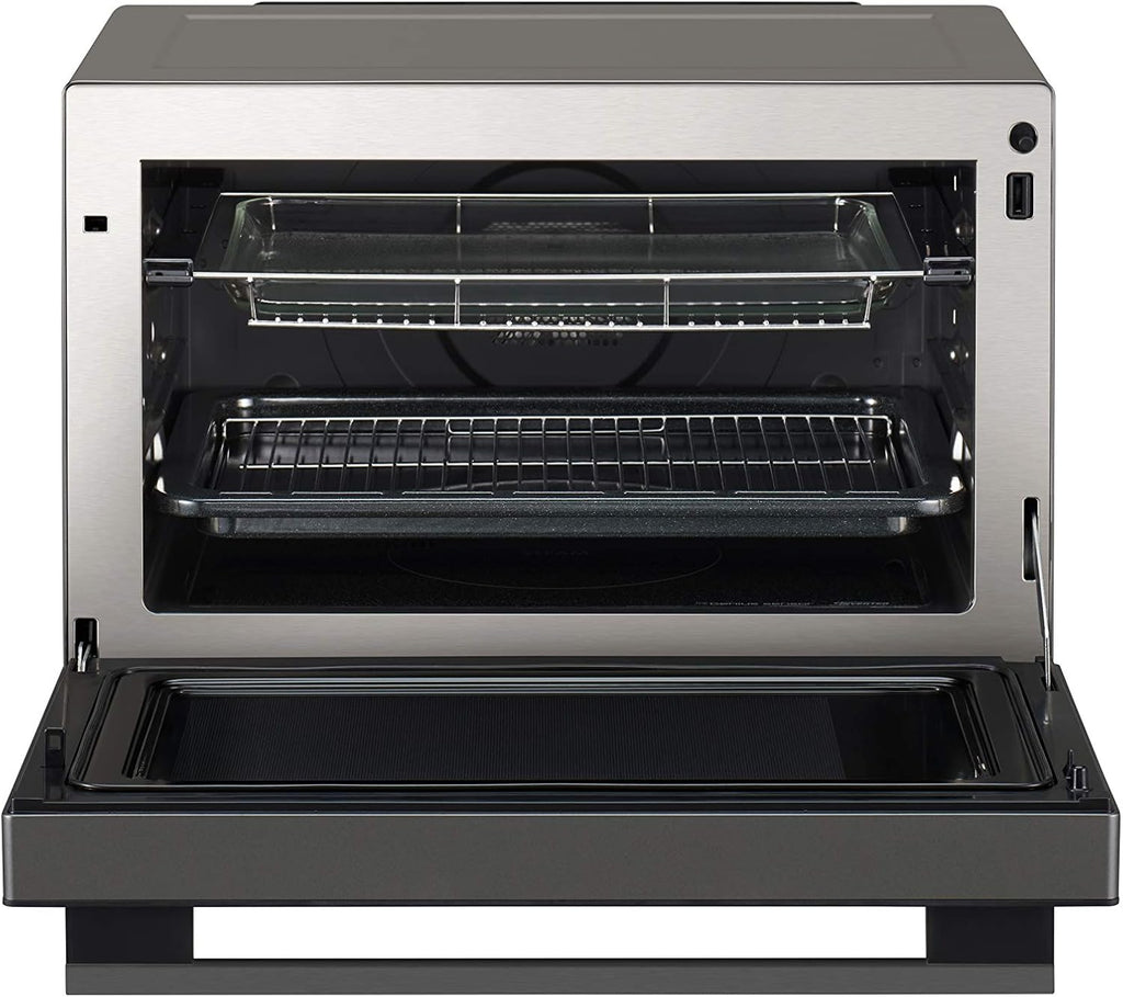 Panasonic NN-CS88LBEPG | 4-in-1-Kombi-Dampfofen, 31 l, Inverter, Drehheizung auf 30-230 °C, Flachgrill 1300 W, Mikrowelle 1000 W, Dampf 1300 W, feste Oberseite, Schwarz — Version FR
