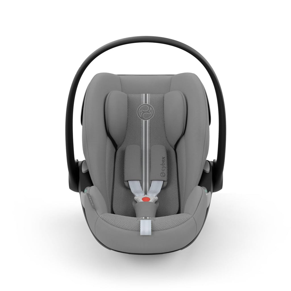 CYBEX Gold Babyschale Cloud G i-Size Comfort, Inkl. Neugeboreneneinlage, Ab Geburt bis ca. 24 Monate, Für Kinder ab 40 cm bis 87 cm, Max. 13 kg, Moon Black