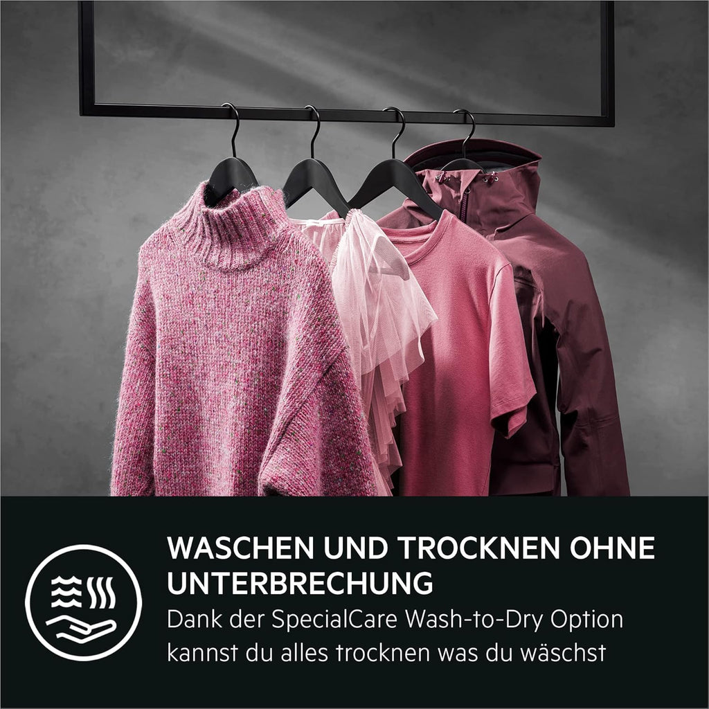 AEG L7WBA60680 Waschtrockner / DualSense - schonende Pflege / 8 kg Waschen / 5 kg Trocknen / D / energiesparend / Mengenautomatik / Nachlegefunktion / ProSteam - Auffrischfunktion / 1600 U/min