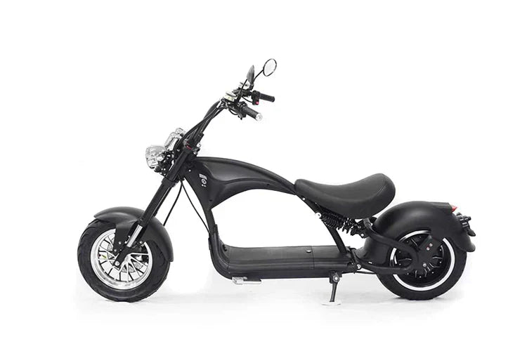 Mangosteen M1P Elektro-Chopper in Mattschwarz – 2000W Bürstenloser Motor, 60 km/h Hchstgeschwindigkeit