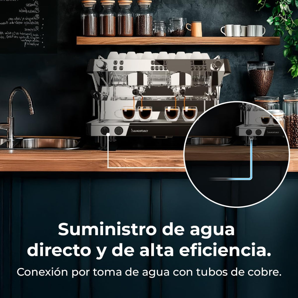 Cecotec Espresso-Kaffeemaschine Barista Baristeo Intima, professionelle Barista-Espressomaschine, Vorbrüh-System, 15 Bar Pumpe, einfaches Befüllen, 1,7L Wassertank und Tassenwärmer
