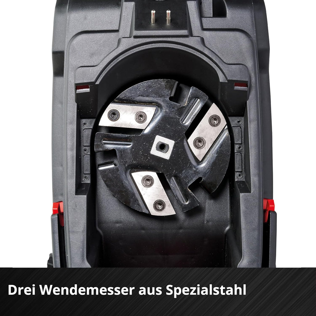 Einhell Akku-Messerhäcksler REDAXXO 36/25 Power X-Change (36 V, max. 25 mm Aststärke, 3 Wendemesser aus Stahl, 55 L Fangsack, Transportgriff, Stopfer)