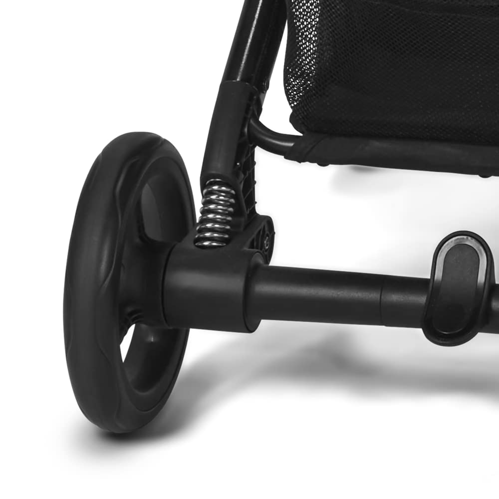 Cybex Gold Kinderwagen Beezy mit One-Pull Harness, Ab Geburt bis ca. 4 Jahre (max. 22 kg), Kompakt und ergonomisch, Almond Beige (Beige mit schwarzem Rahmen)