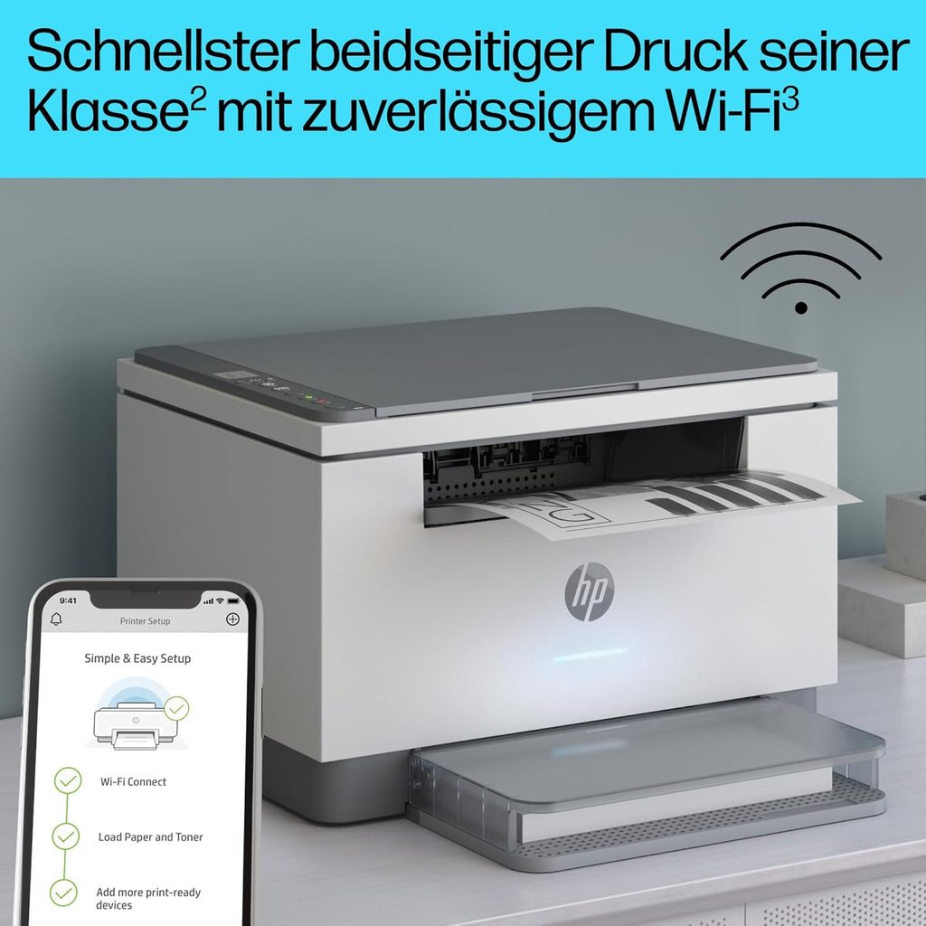 HP LaserJet MFP M235sdw Multifunktions-Laserdrucker Schwarzweiß, Drucken, Kopieren, Scannen, Automat.beidseitiger Druck, Dual-Band Wi-Fi, USB, LAN, HP Smart App, Intelligente Benutzeroberfläche