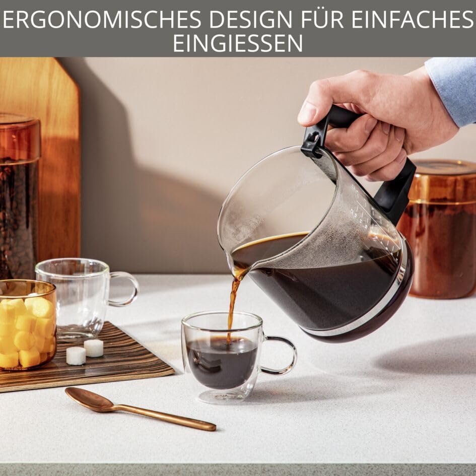 Krups KM4689 Filterkaffeemaschine T8 | 850 Watt | Automatische Abschaltung | 8-12 Tassen | Beleuchteter Ein-/ Ausschalter | Schwarz