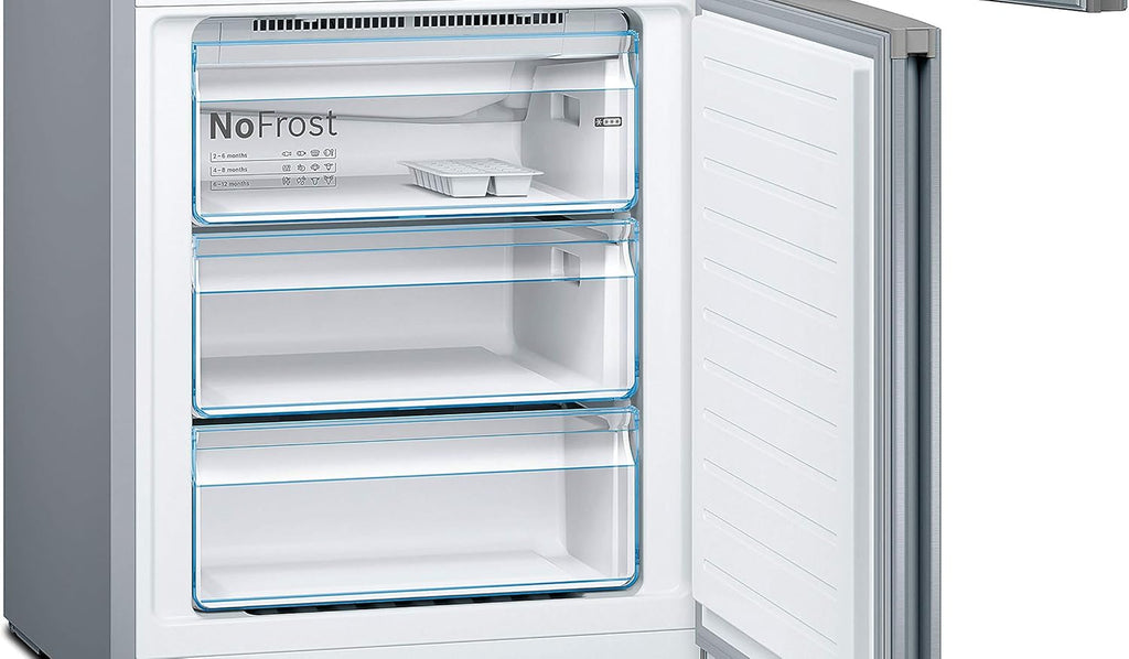 Bosch KGN36NWEA Serie 2 Kühl-Gefrier-Kombination, 186 x 60 cm, 215 L Kühlen & 87 L Gefrieren, NoFrost nie wieder abtauen, LED-Beleuchtung gleichmäßige Ausleuchtung
