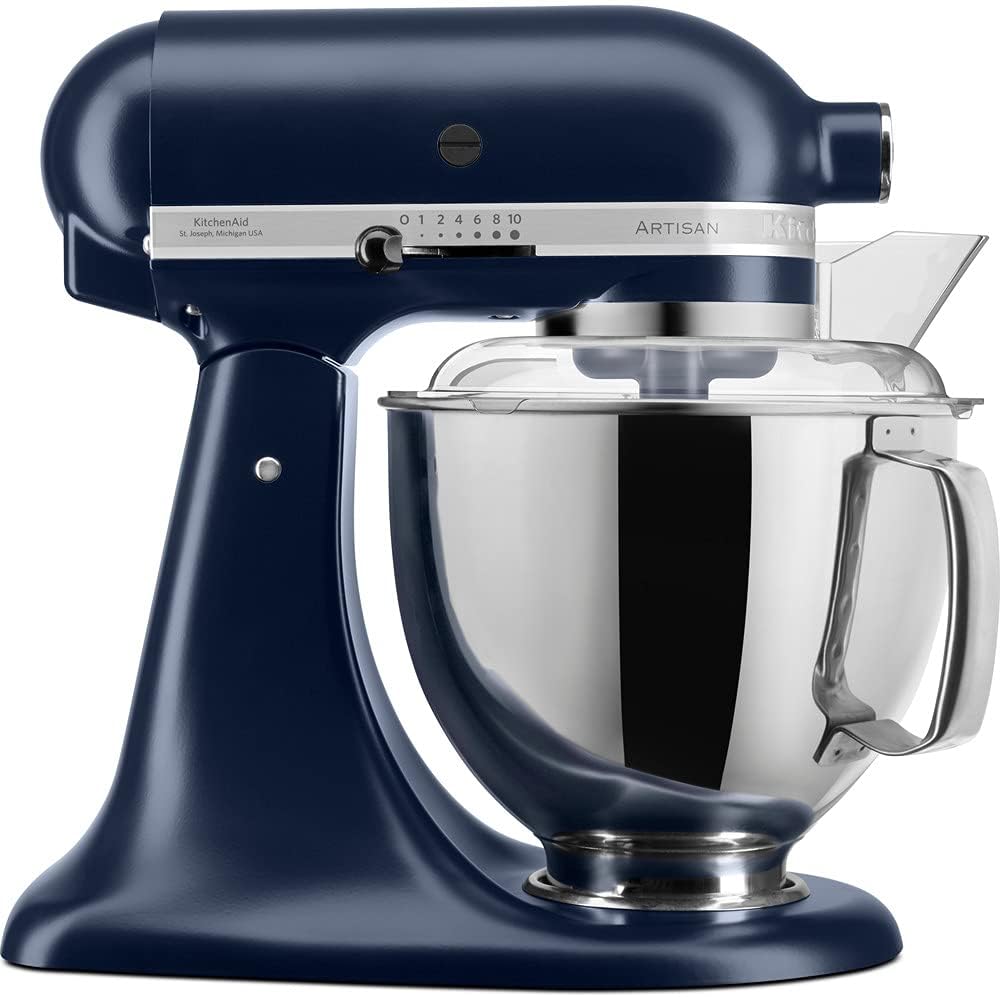 KitchenAid Küchenmaschine I Artisan I Kippbarem Food Processor I Teigknetmaschine mit 5 Zubehör | 2 Schüsseln aus Edelstahl | 4.8 L | Pistaccio