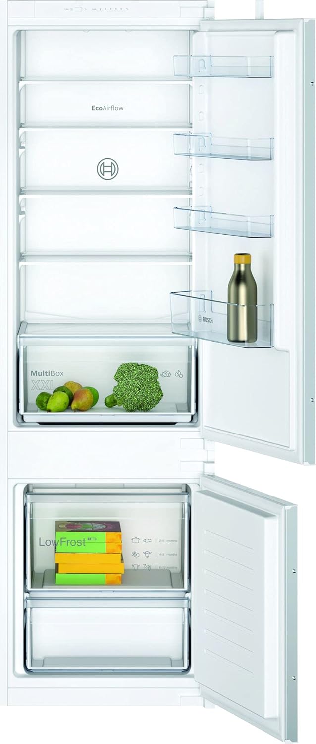 Bosch KGN36NWEA Serie 2 Kühl-Gefrier-Kombination, 186 x 60 cm, 215 L Kühlen & 87 L Gefrieren, NoFrost nie wieder abtauen, LED-Beleuchtung gleichmäßige Ausleuchtung