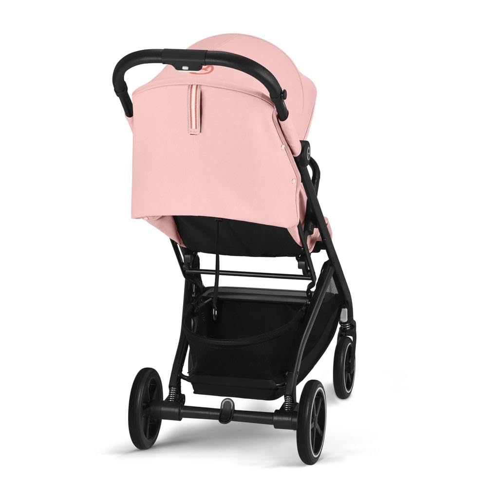 Cybex Gold Kinderwagen Beezy mit One-Pull Harness, Ab Geburt bis ca. 4 Jahre (max. 22 kg), Kompakt und ergonomisch, Almond Beige (Beige mit schwarzem Rahmen)