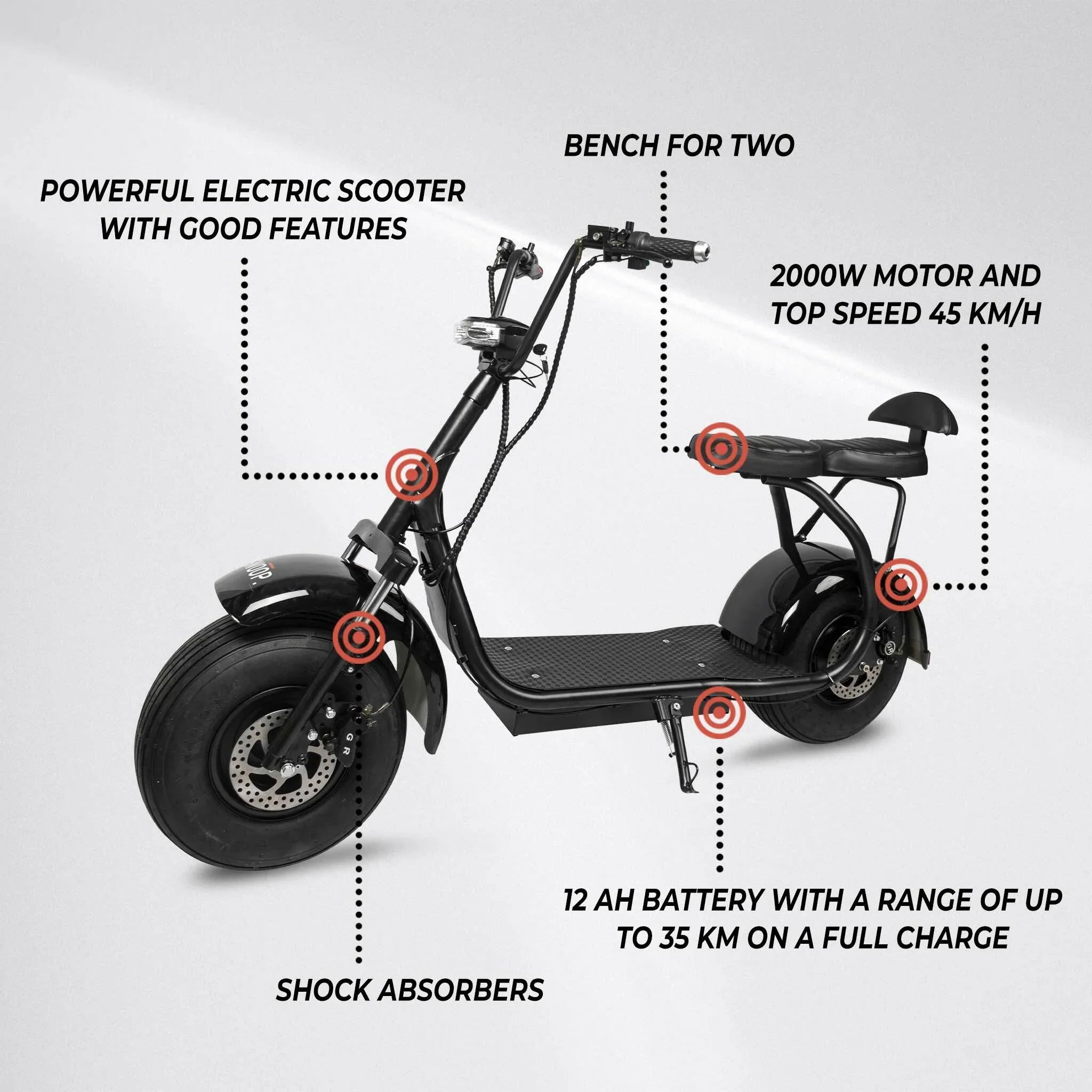 Swoop E-Scooter Cruiser Turbo 2000w