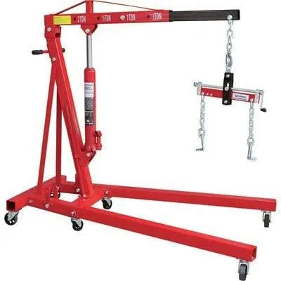 Strongway Hydraulic Engine Hoist with Load Leveler 2-Ton Capacity, 1in.-82 5/8in. Lift Range