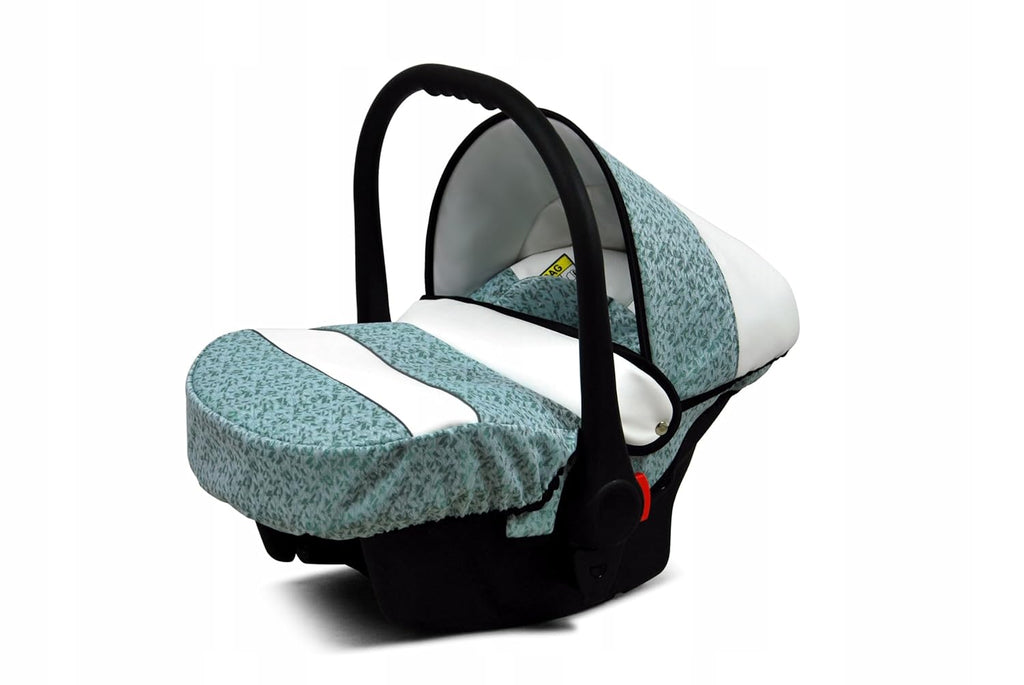BabyLux® Bambimo Kinderwagen Set 3 in 1 - White Lux - incl. Babywanne, Buggy Sportsitz, Auto-Babyschale - Autositz - Kinderwagenset - Kombikinderwagen mit Wickeltasche, Regenschutz usw.