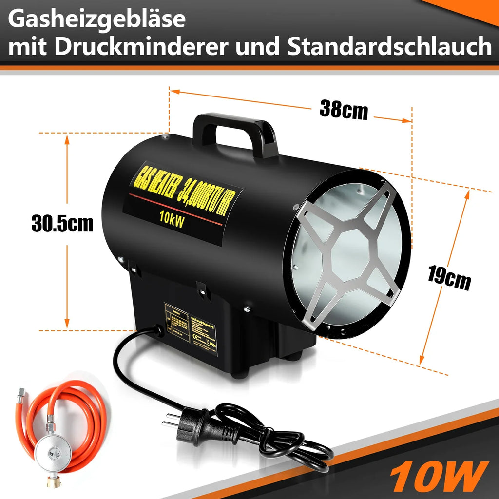 Sonnewelt Gasheizgeblse Baustellen Niro 10-30kW