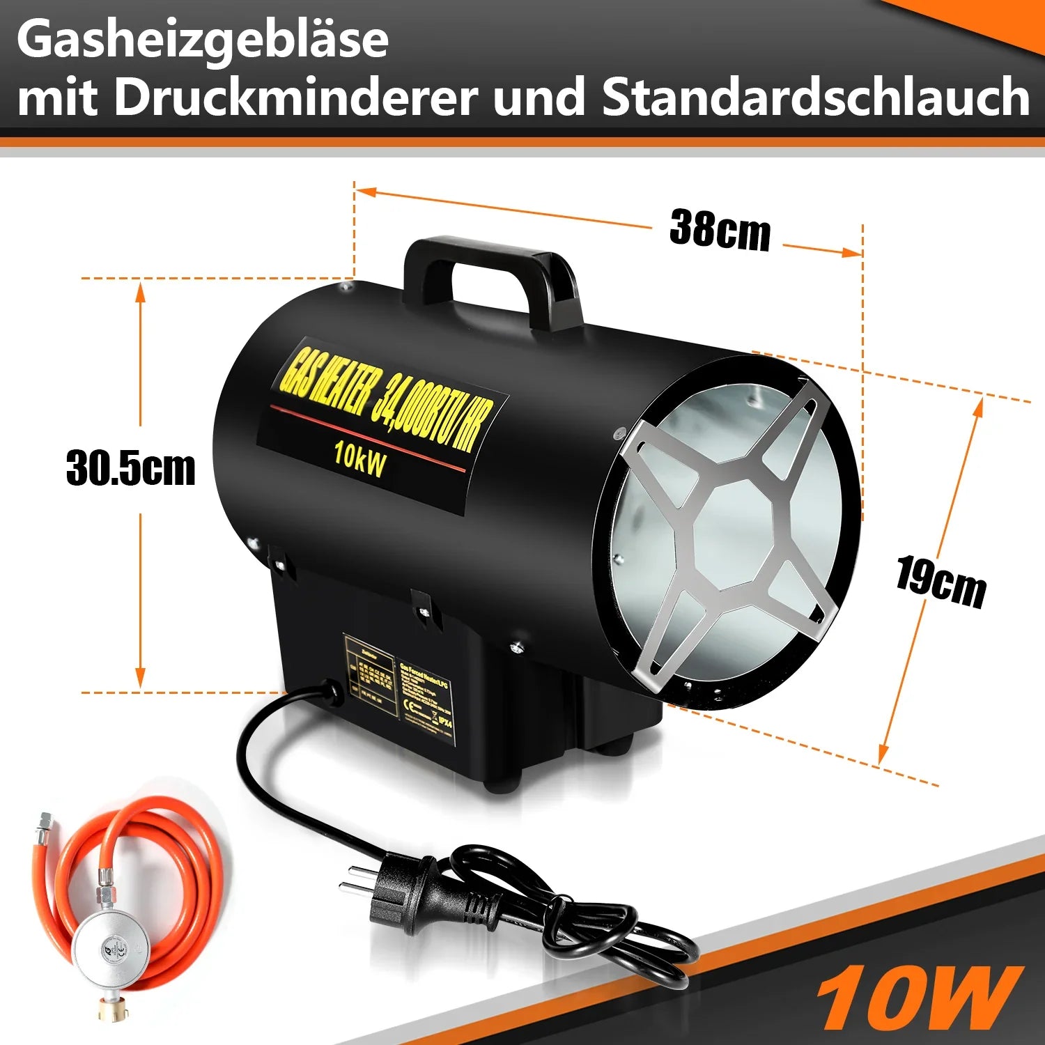 Sonnewelt Gasheizgeblse Baustellen Niro 10-30kW