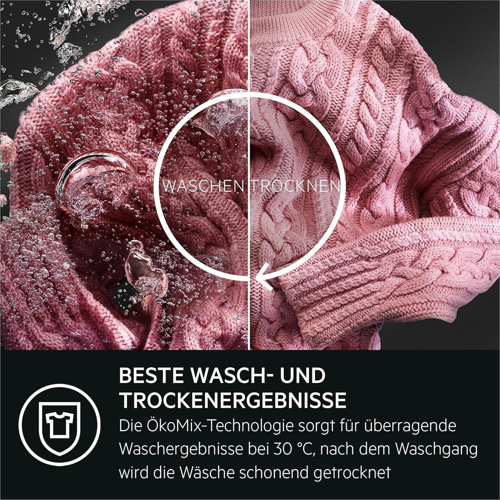 AEG L7WBA60680 Waschtrockner / DualSense - schonende Pflege / 8 kg Waschen / 5 kg Trocknen / D / energiesparend / Mengenautomatik / Nachlegefunktion / ProSteam - Auffrischfunktion / 1600 U/min