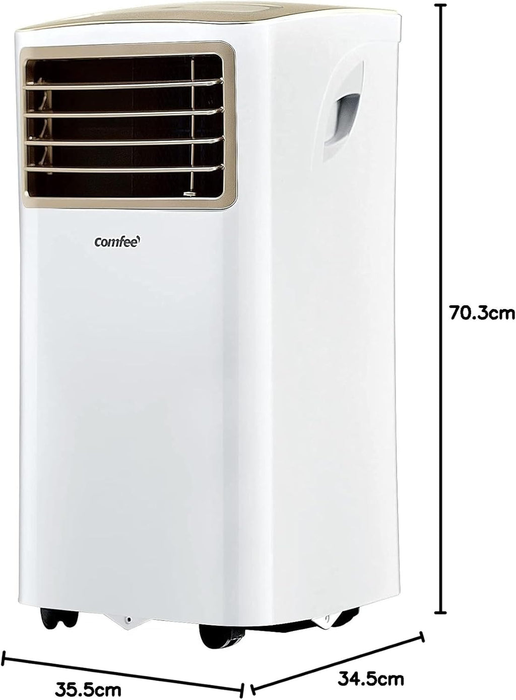 Comfee Mobiles Klimagerät Breezy Cool Pro 2.6,9000 BTU 2,6kW, Kühlen&Ventilieren&Entfeuchten,APP-Steuerung,Raumgröße bis 88m³(33㎡),Mobile Klimaanlage mit Abluftschlauch
