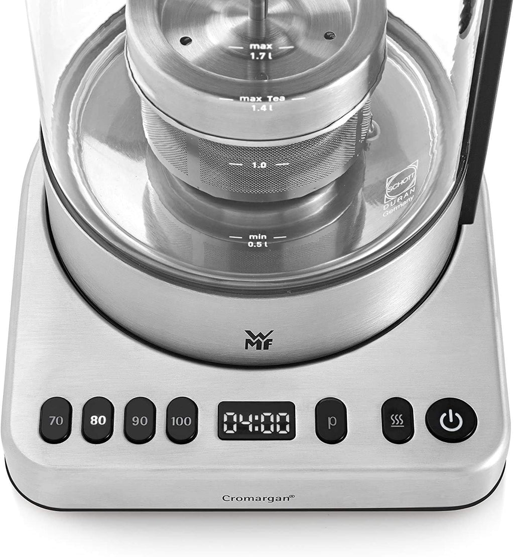 WMF Lono Toaster Glas mit Brtchenaufsatz, 2 Scheiben, XXL, motorisierte Toastaufnahme, Aufwrm-Funktion, 7 Brunungsstufen, Toaster edelstahl matt