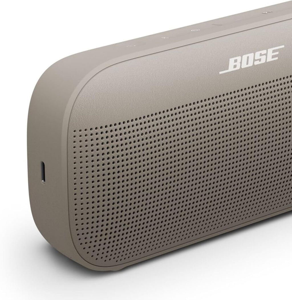 Bose SoundLink Flex Tragbarer Bluetooth-Lautsprecher (2. Gen.), Tragbarer Außen-Lautsprecher mit naturgetreuem Klang, bis zu 12 Stunden Akkulaufzeit, staubdicht und wasserdicht, Schwarz
