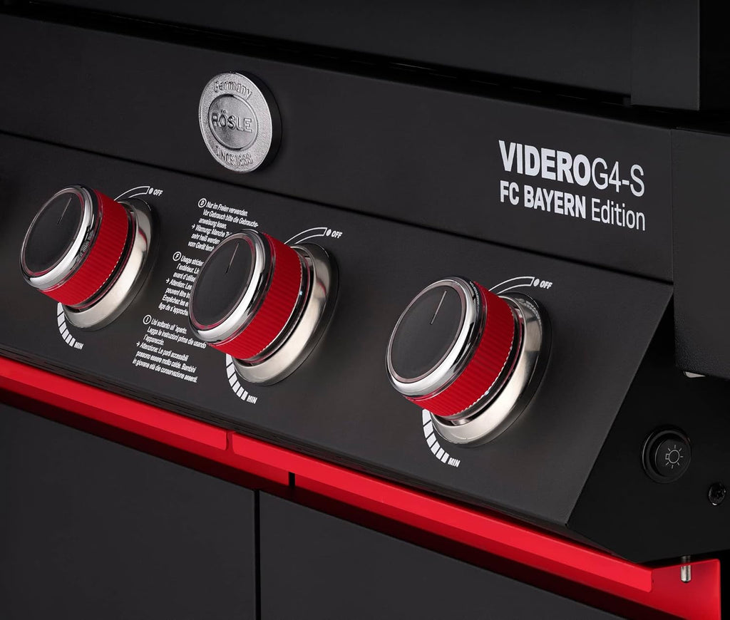 RÖSLE Elektrogrill BBQ-Portable Videro E2-P, tragbarer Tischgrill mit 2 Brennern, Warmhalterost und Deckel mit Glaseinsatz, pulverbeschichteter Stahl, schwarz/silbern