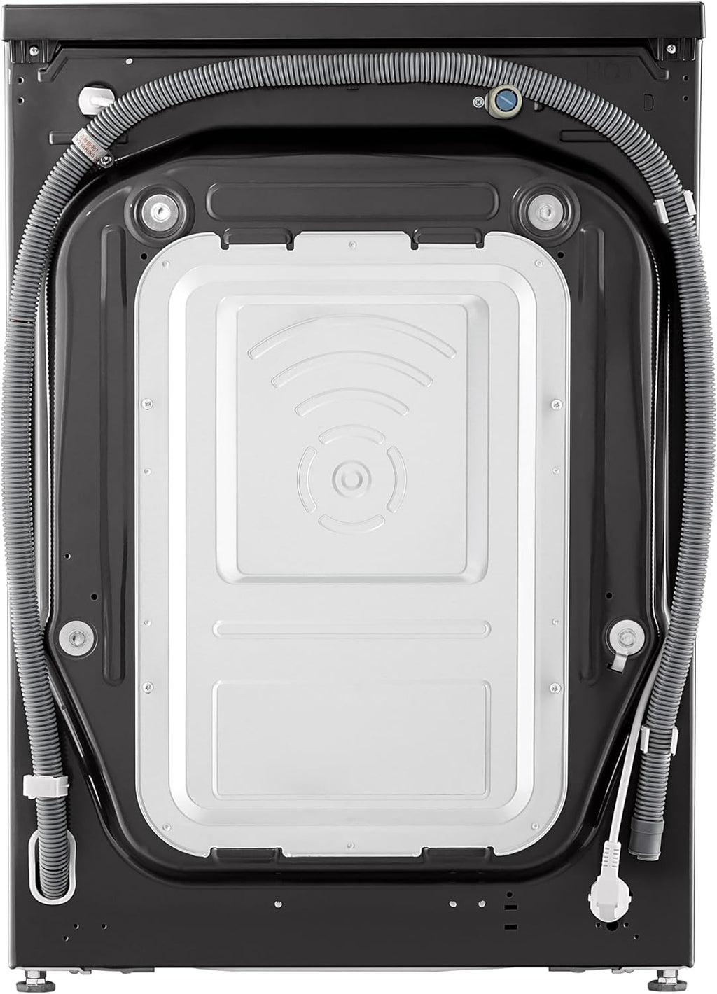 LG W4WR7096YB, Klasse D, Frontlader-Waschtrockner 9 - 6 kg, 62 x 60 x 85 cm, Wi-Fi, AI Direct Drive, Tiefenreinigung mit Dampf, TurboWash 360, Große Kapazität, Außentür aus gehärtetem Glas, Weiß