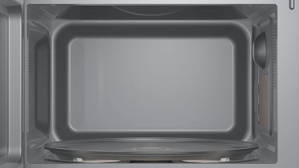 Bosch BFL523MW3 Serie 2 Einbau-Mikrowelle, 38 x 50 cm, 800 W, Drehteller 27 cm, Türanschlag Links, AutoPilot 7 7 Automatikprogramme, Reinigungsunterstützung, LED-Touchdisplay