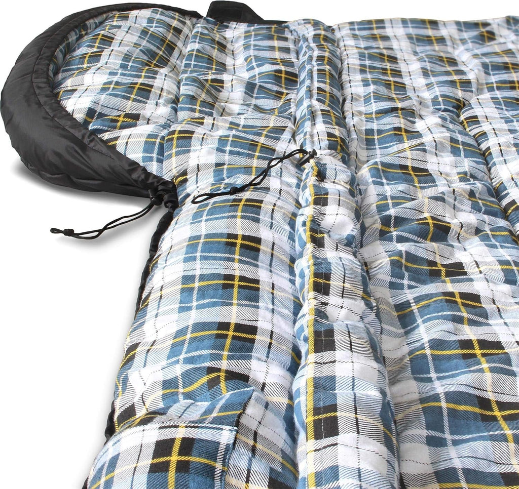 normani 4-in-1-Funktion Extrem Outdoor Schlafsack 'Antarctica' aus Nylon Rip-Stop mit 500 + 250 g/m² Hollow Fiber Füllung 220 x 90 cm