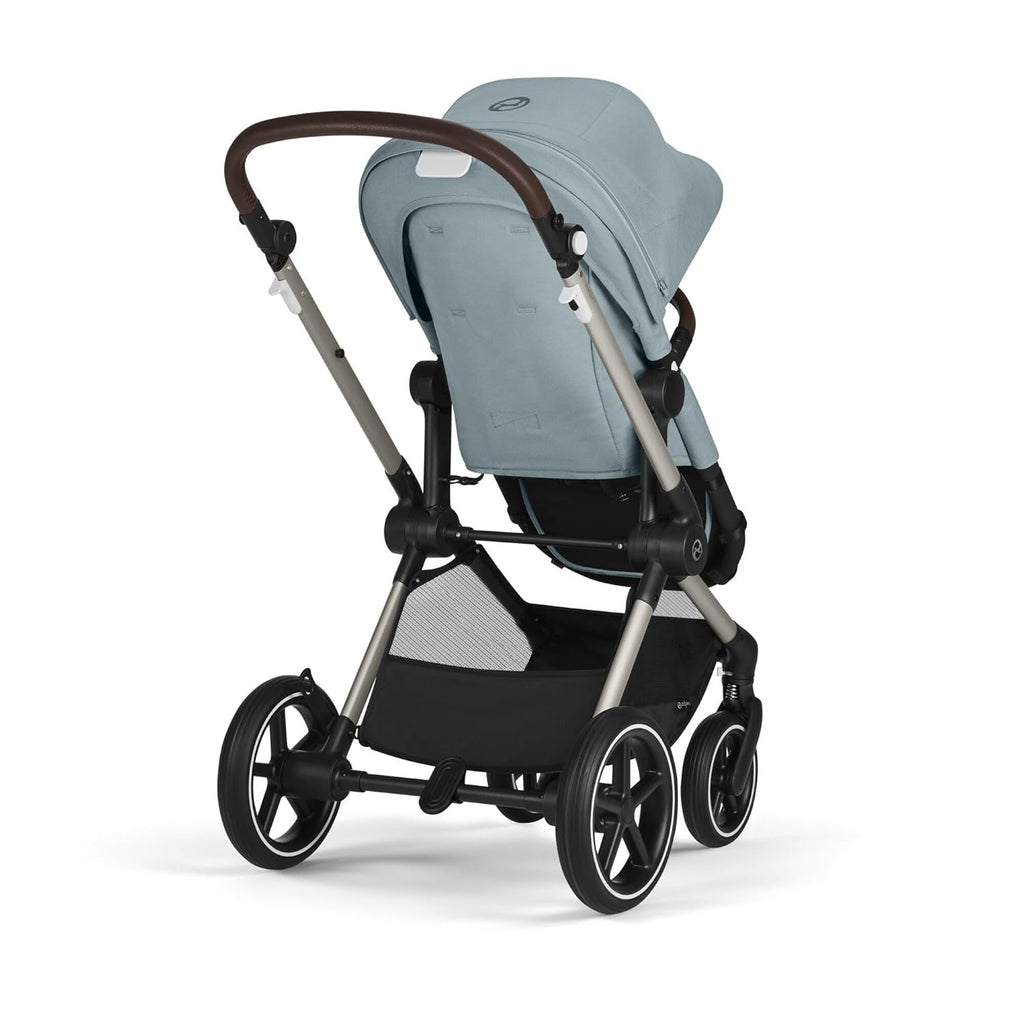 CYBEX Gold Kinderwagen EOS Lux 2-in-1, Reisesystem, Ab Geburt bis 22 kg (ca. 4 Jahre), Moon Black