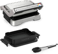 Tefal OptiGrill 4in1 Kontaktgrill mit Backschale, Aufklappbar, Tischgrill, 9 Programme, Garstufenanzeige, Elektrogrill, Backofen, GC776D10