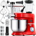 KESSER® 3 in 1 Universal Küchenmaschine K-KM 3000 mit Fleischwolf Knetmaschine Multifunktionale Rührmaschine 5,5L Schüssel mit 3 Rührwerkzeuge, 1,5L Entsafter, Zubehör-Set, Pasta & Gebäckformen