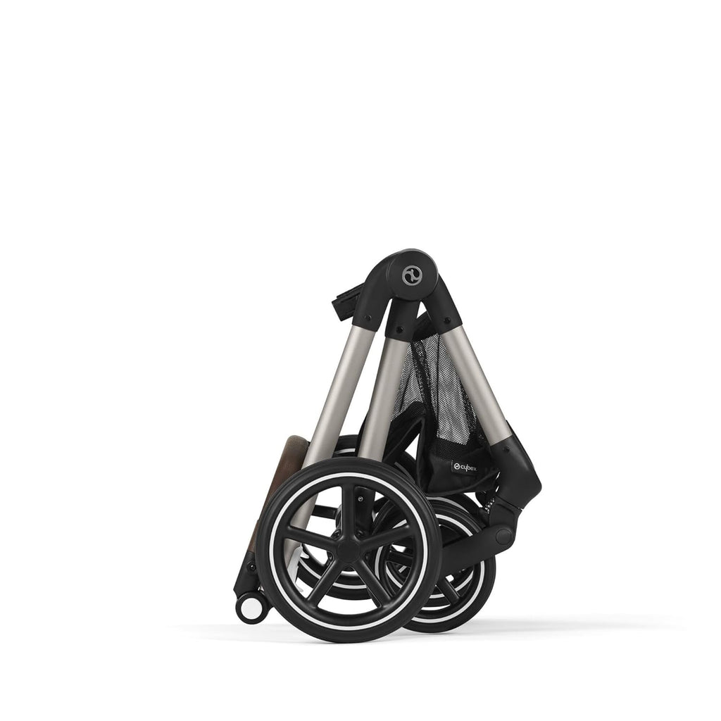 CYBEX Gold Kinderwagen EOS Lux 2-in-1, Reisesystem, Ab Geburt bis 22 kg (ca. 4 Jahre), Moon Black