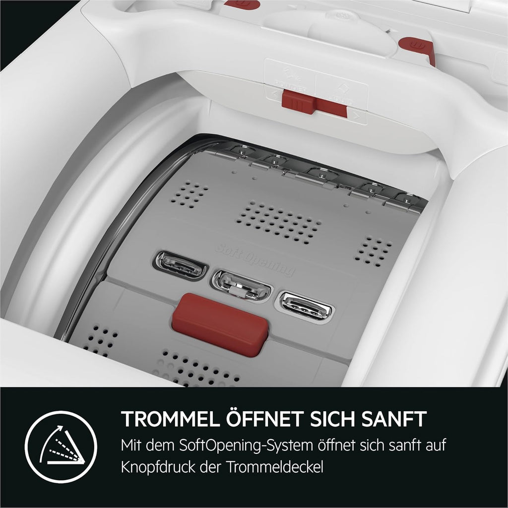 AEG LTR7A71370 Waschmaschine Toplader / Serie 7000 mit ProSteam / ProSteam - Auffrischfunktion / 7,0 kg / Leise / Mengenautomatik / Nachlegefunktion / Wasserstopp / 1300 U/min