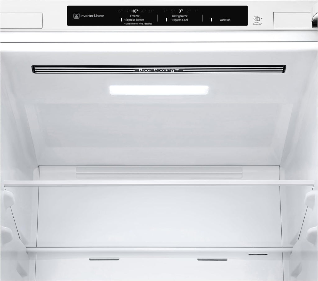 LG GBP62MCNAC Kühl-Gefrierkombi – 384 L, Energieeffizienz A, Total NoFrost, DoorCooling+, niedriger Geräuschpegel, modernes Design in Anthrazit Schwarz, 59,5 x 67,5 x 203 cm