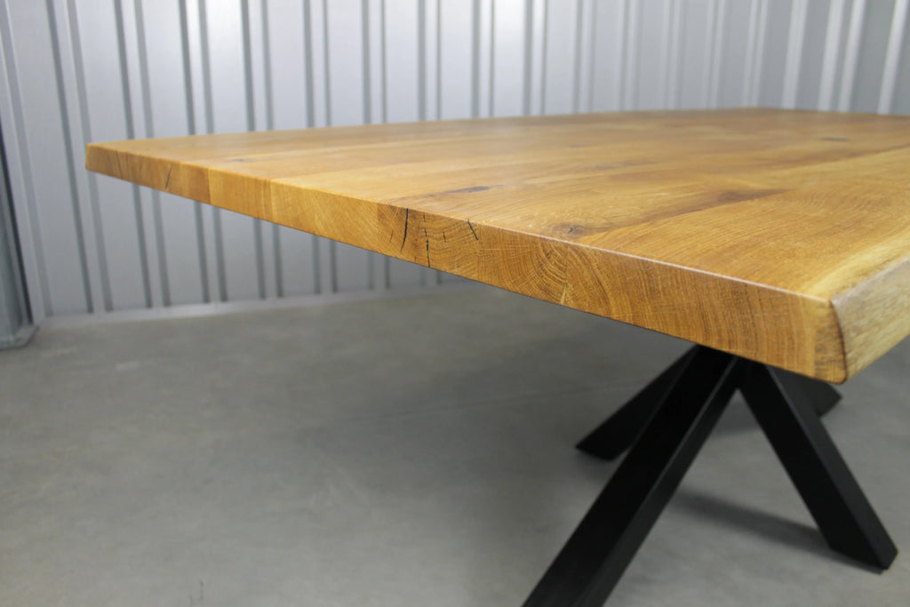 Serie UNA | Massivholztisch - nur Tischplatte ohne Gestell - Eiche - versch. Gren und Farben | Lnge: 160 - 300 cm | Breite: 90 -100 cm