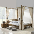 Himmelbett Bambus TABANAN 160 x 200 cm HonigAntik
